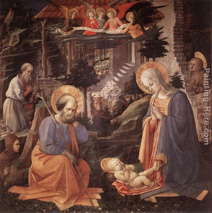 Adoration of the Child painting - Fra Filippo Lippi Adoration of the Child art painting
